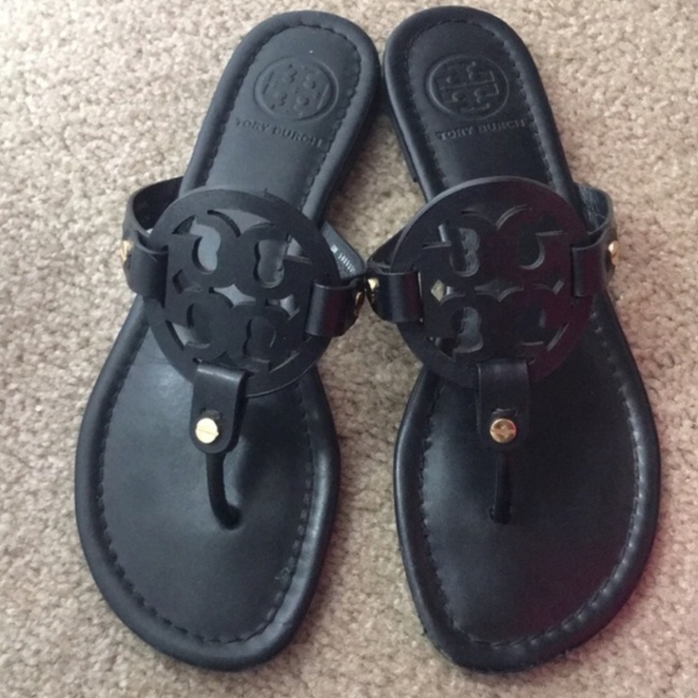 Tory Burch Black Matte Miller Sandals size 9.5